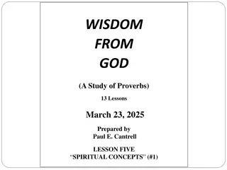 Spiritual Concepts in Proverbs: Lessons on Wisdom