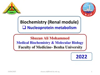 Nucleoprotein Metabolism in Biochemistry