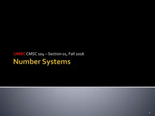Number Systems in Computer Science