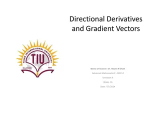 Directional Derivatives and Gradient Vectors in Advanced Mathematics