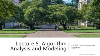 Algorithm Analysis and Modeling in Data Structures