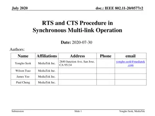 IEEE 802.11-20/0577r2 RTS and CTS Procedure in Synchronous Multi-link Operation