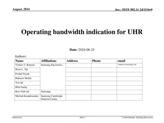 Proposed Mechanism for UHR Operating Bandwidth Indication