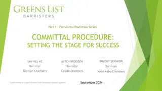 Committal Proceedings in Criminal Justice Systems