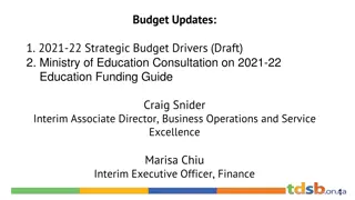 Strategic Budget Drivers and Education Funding Guide Updates 2021-22