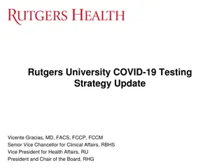 Rutgers University COVID-19 Testing Strategy Update and Criteria