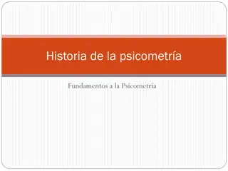 Evolution of Psychometrics: Historical Overview and Periodization