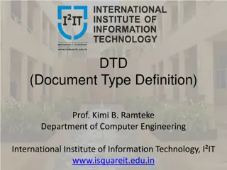 DTD (Document Type Definition) in XML