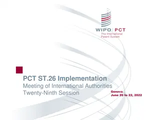 ST.26 Implementation Updates and Developments