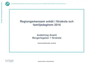 Analysis of Preschool and Family Daycare Center 2016