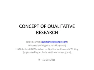 Qualitative Research Methods