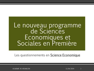 Exploring Questioning and Verbs in the New Economics Program