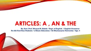 Articles A, An, and The
