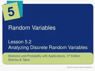 Discrete Random Variables and Their Analysis