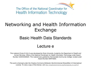 Basic Health Data Standards and Information Exchange