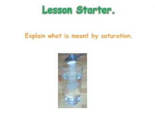 Saturation in Solubility Experiments