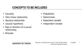 Causality and Variable Relationships