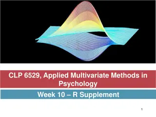 Applied Multivariate Methods in Psychology Week 10 Supplement