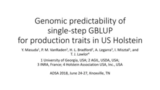 Genomic Predictability of Single-Step GBLUP in US Holstein Cows