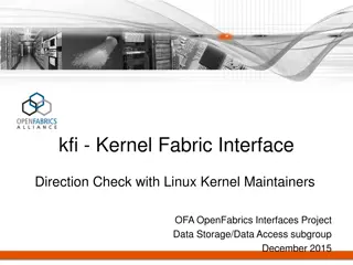 Kernel Fabric Interface Direction Check with Linux Kernel Maintainers