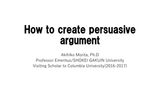 Creating Persuasive Arguments: A Strategic Approach