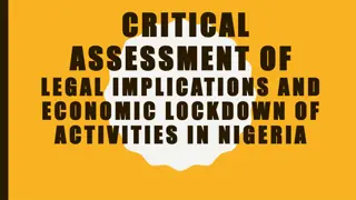 Economic and Legal Implications of Lockdown Activities in Nigeria Amid COVID-19 Outbreak