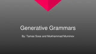 Generative Grammars and Chomsky's Classification