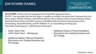 Outcome Advice to Management Board - Effective Watershed Management Strategies