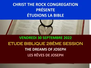 Study Session on The Dreams of Joseph - Reflections and Lessons
