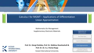 Linear Approximation in Mathematics for Management with Florian Rupp