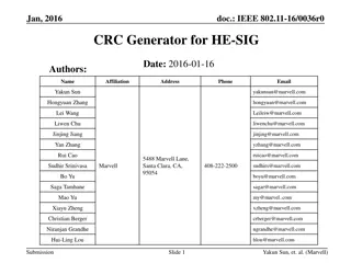 IEEE 802.11-16/0036r0 CRC Generator for HE-SIG Document Authors