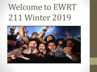 EWRT 211 Winter 2019 - Class Introduction