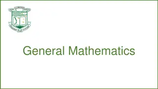 General Mathematics Information for Senior Students