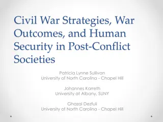 Post-Conflict Dynamics and Human Security Challenges