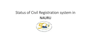 Insight into Civil Registration System in Nauru