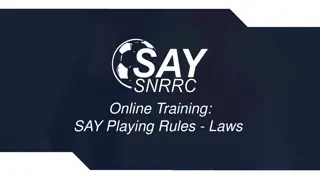 SAY Soccer Online Training: You Are In Charge Now - Rules & Laws