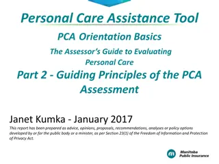 Guiding Principles of PCA Assessment: An Overview