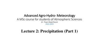 Advanced Agro-Hydro-Meteorology Course: Precipitation Dynamics and Thermodynamic Laws