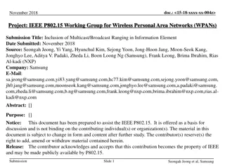 Inclusion of Multicast/Broadcast Ranging in Wireless Personal Area Networks