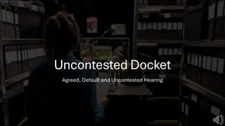 Uncontested Legal Procedures