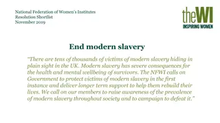 Combatting Modern Slavery: NFWI Resolution & UK Challenges