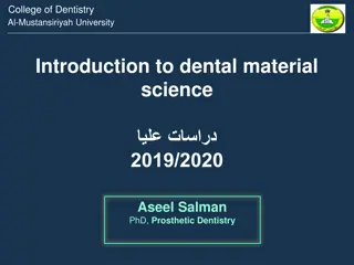 Dental Material Science at Al-Mustansiriyah University