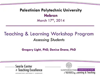 Teaching and Learning Workshop Program at Palestinian Polytechnic University Hebron