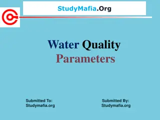 Water Quality Parameters and Classification