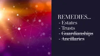 Estate Remedies and Legal Procedures Overview