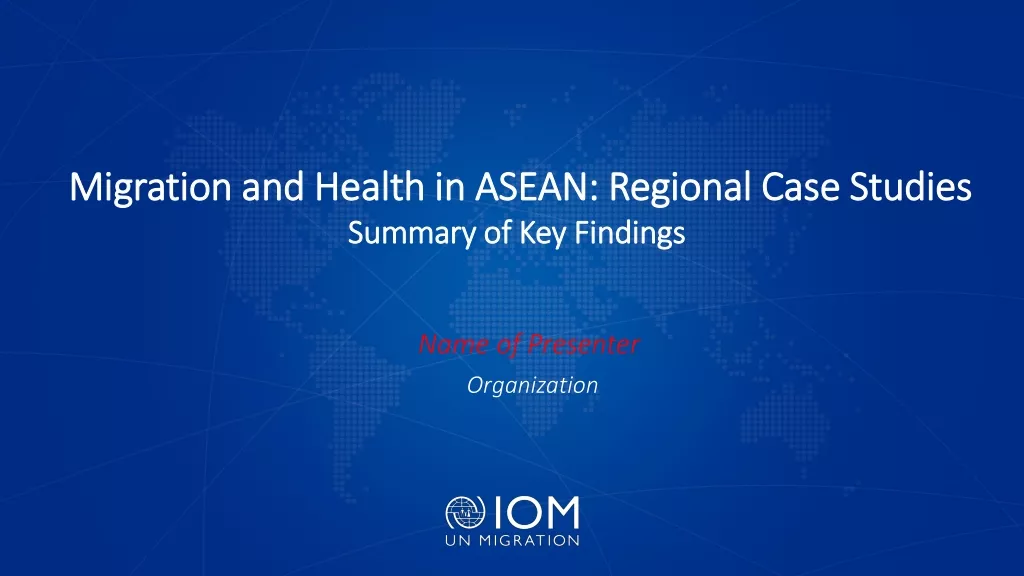 Migration and Health in ASEAN: Key Challenges and Recommendations