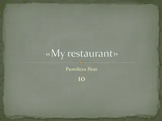 Delicious Menu and Ambiance at My Restaurant Peredera Ihor