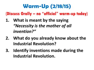 Industrial Revolution: Inventions, Effects, and Economic Systems