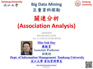 Association Analysis in Big Data Mining at Tamkang University