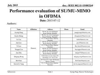 Performance Evaluation of SU/MU-MIMO in OFDMA - July 2015 Study